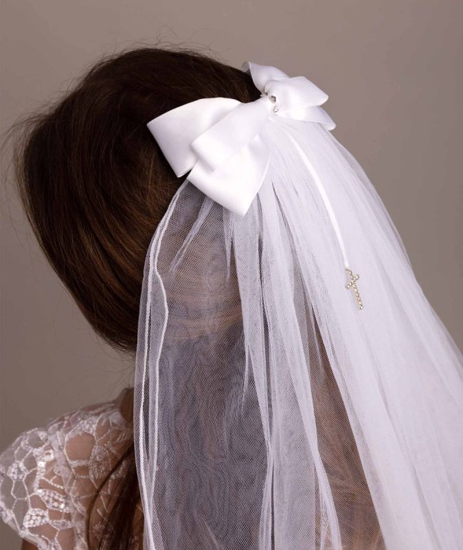 White Bow Veil