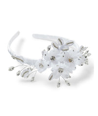 White Floral Hairband