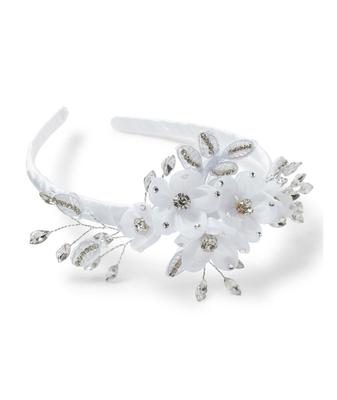 White Floral Hairband