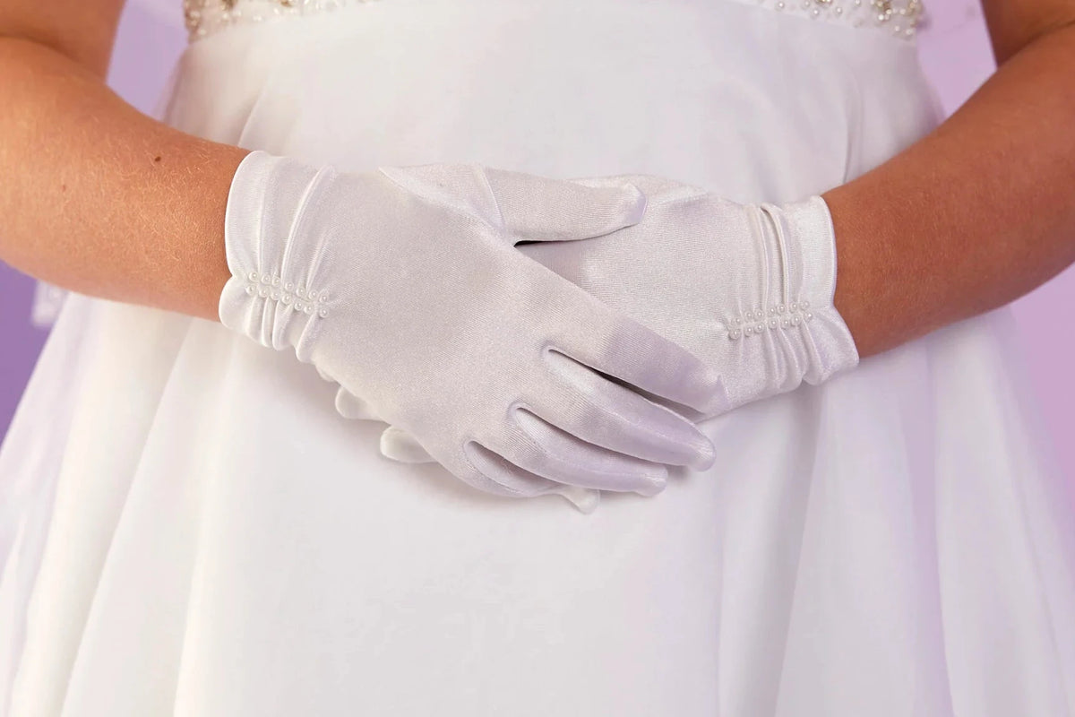 Agnes White Pearl Gloves
